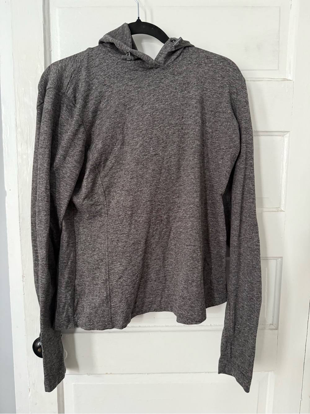 Women's Gray Heather Long-Sleeve Hooded Tee